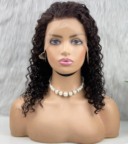Gerçek Front Lace Tül Peruk - Afro Dalga