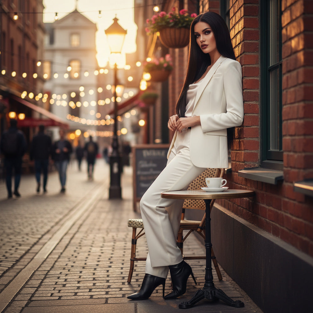Front Lace Gerçek Tül Peruk Düz - Doğal