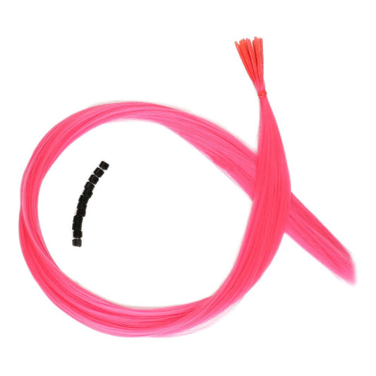 Renkli Sentetik Boncuk Kaynaklık Saç + Takım Aparatı - Pembe