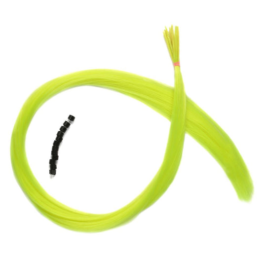 Renkli Sentetik Boncuk Kaynaklık Saç + Takım Aparatı - Neon Sarı