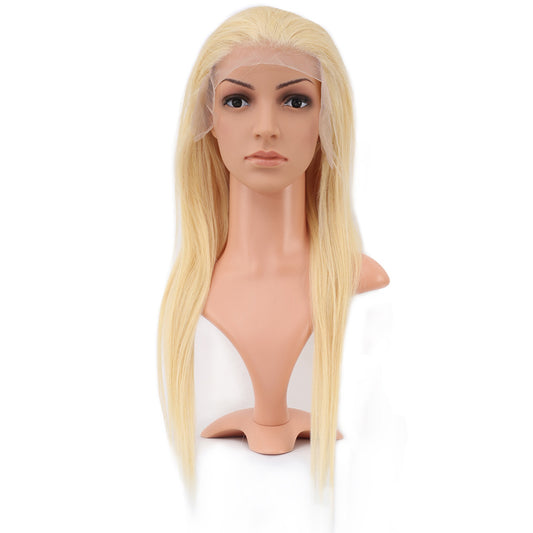 Gerçek Front Lace Düz Platin Tül Peruk