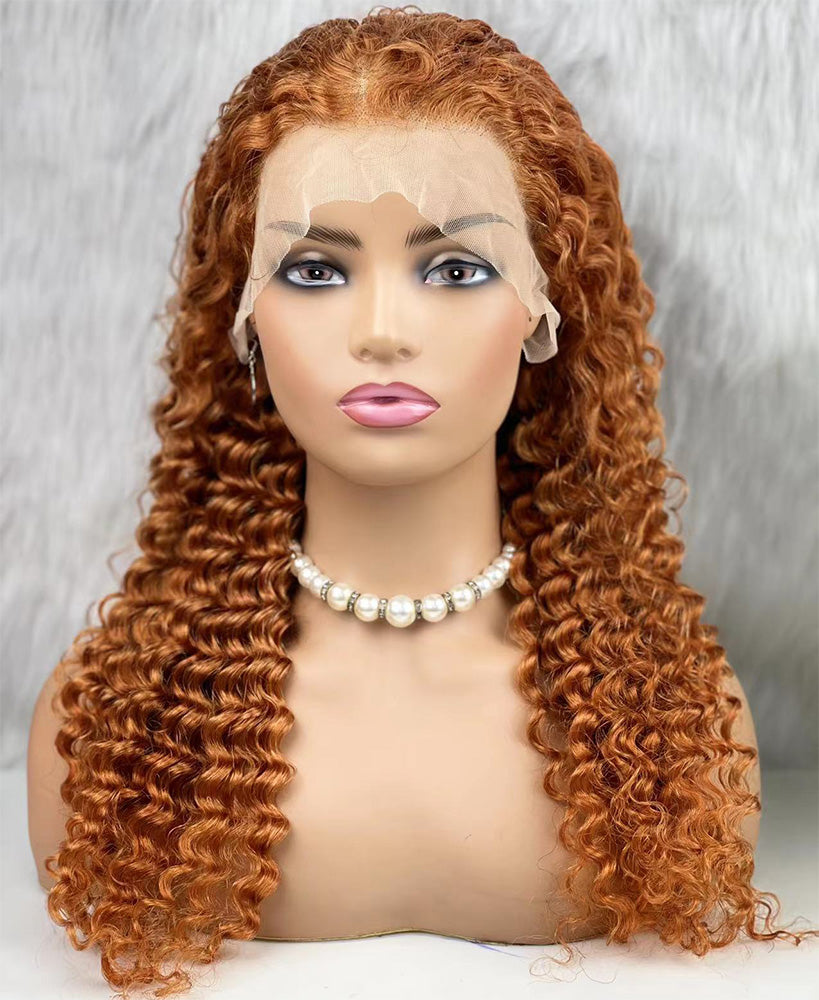 Gerçek Front Lace Tül Peruk - Afro Dalgalı