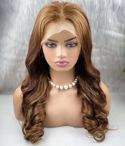 Gerçek Front Lace Tül Peruk - Dalgalı