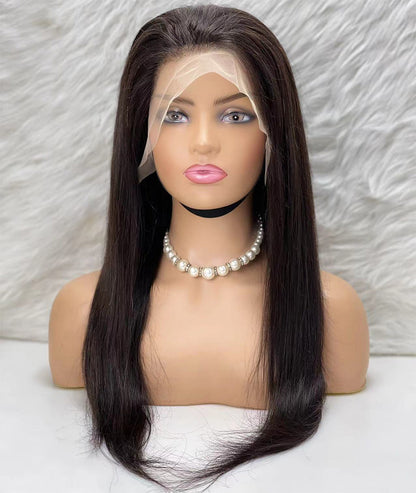 Gerçek Front Lace Tül Peruk - Düz