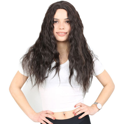 Kabarık Dalgalı Uzun Fiber Sentetik Peruk