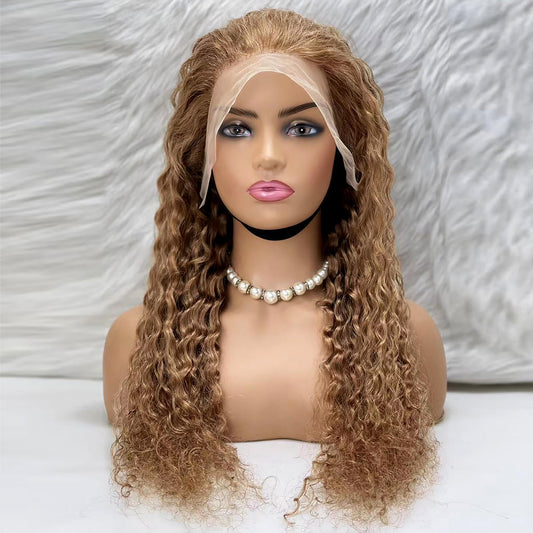 Afro Dalga Front Lace Gerçek Tül Peruk - Balköpüğü