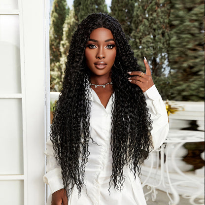 Afro Dalga Fiber Sentetik Tül Peruk