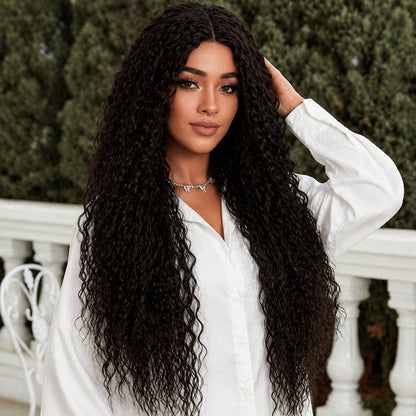 Afro Dalga Fiber Sentetik Tül Peruk