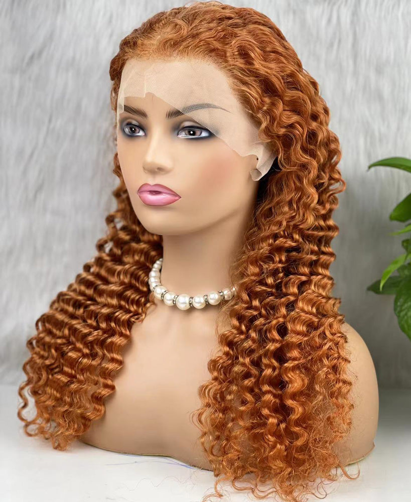 Gerçek Front Lace Tül Peruk - Afro Dalgalı