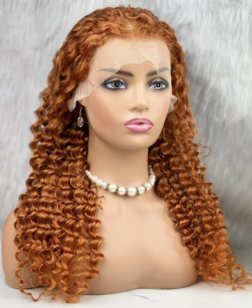 Gerçek Front Lace Tül Peruk - Afro Dalgalı