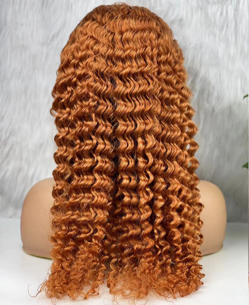 Gerçek Front Lace Tül Peruk - Afro Dalgalı