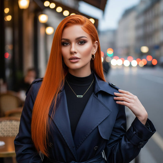 Gerçek Front Lace Tül Peruk - Düz