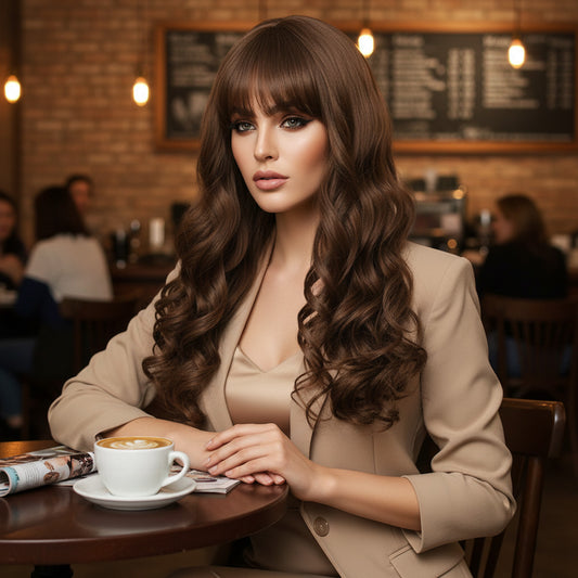 Dalgalı Perçemli Uzun Fiber Sentetik Peruk