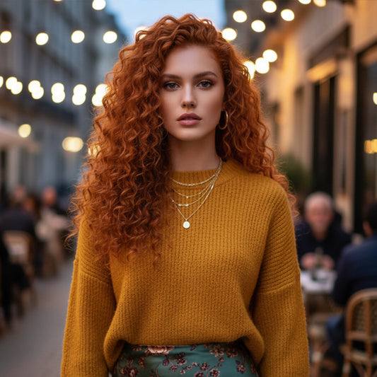 Gerçek Front Lace Tül Peruk - Afro Dalgalı