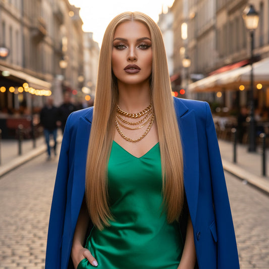 Düz Front Lace Gerçek Tül Peruk - Balköpüğü