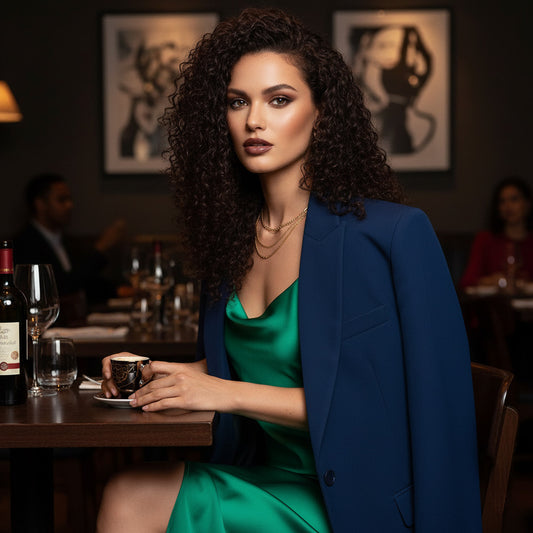 Afro Dalga Front Lace Gerçek Tül Peruk - Koyu Kahve