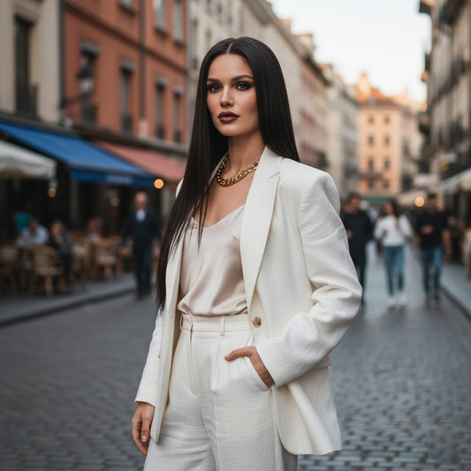 Düz Front Lace Gerçek Tül Peruk - Doğal