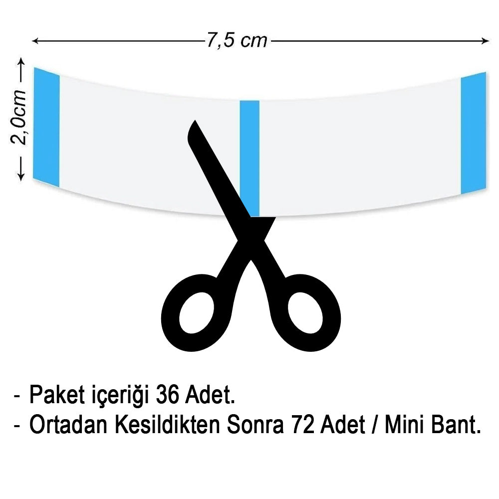 Ultra-Hold Mini's Protez Saç Bandı 36 Adet / 72 Tabs