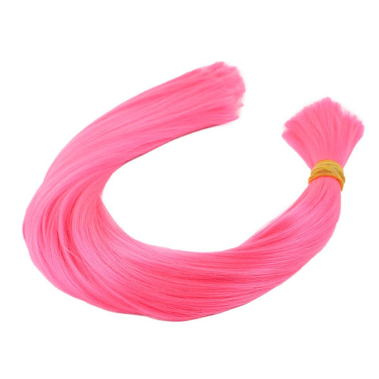 Pembe Renkli Sentetik Boğum Saç